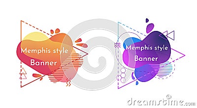 Set of abstract modern graphic elements. Vector Illustration